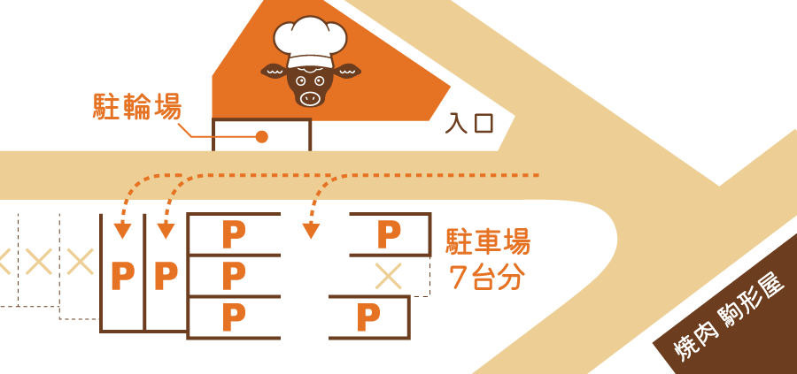 駐車場・駐輪場の地図